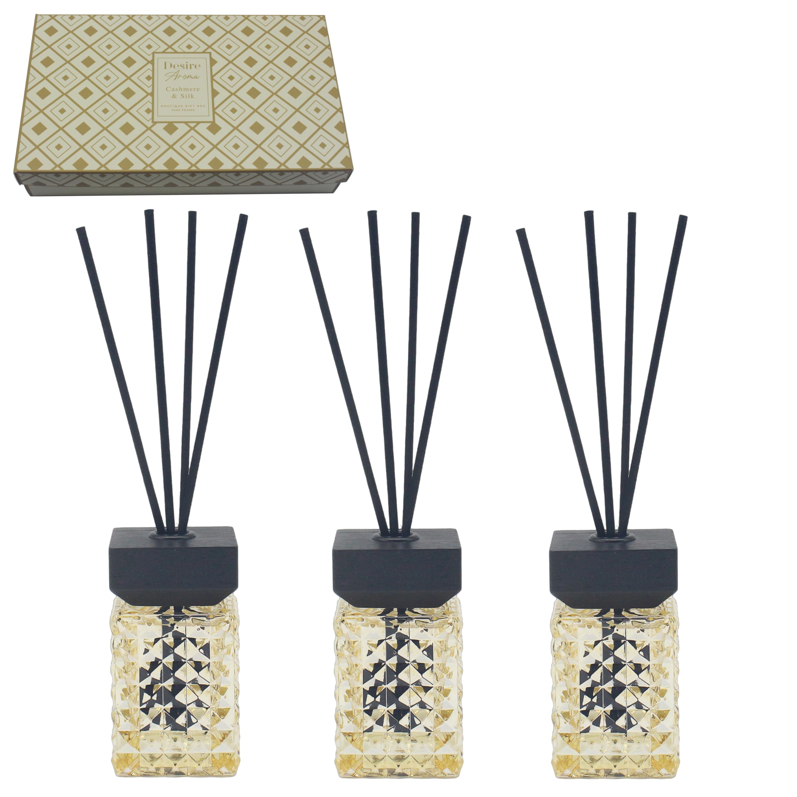 Lesser & Pavey Desire Aroma Cashmere & Silk Diffuser S3 | Luxury Reed Diffuser For Long-Lasting Home Fragrance | Premium Oil With Reeds For Living Rooms & Bedrooms | Elegant Home Accessories