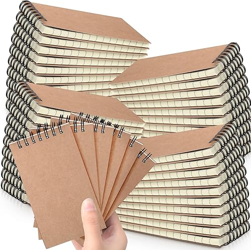 54 cuadernos pequeños en espiral de 3 x 5 pulgadas, mini bloc de notas encuadernado en espiral, cuaderno de bolsillo, blocs de notas en espiral, 120