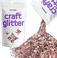 Vista 23 de Hemway Craft Glitter - Escamas de lentejuelas metálicas de varios tamaños para manualidades de resina y epoxi, suministros para vasos, tarjetas