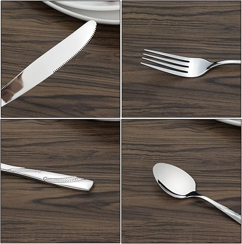 Miniatura 2 de Cubiertos de acero inoxidable de 40 piezas, servicio para 8
