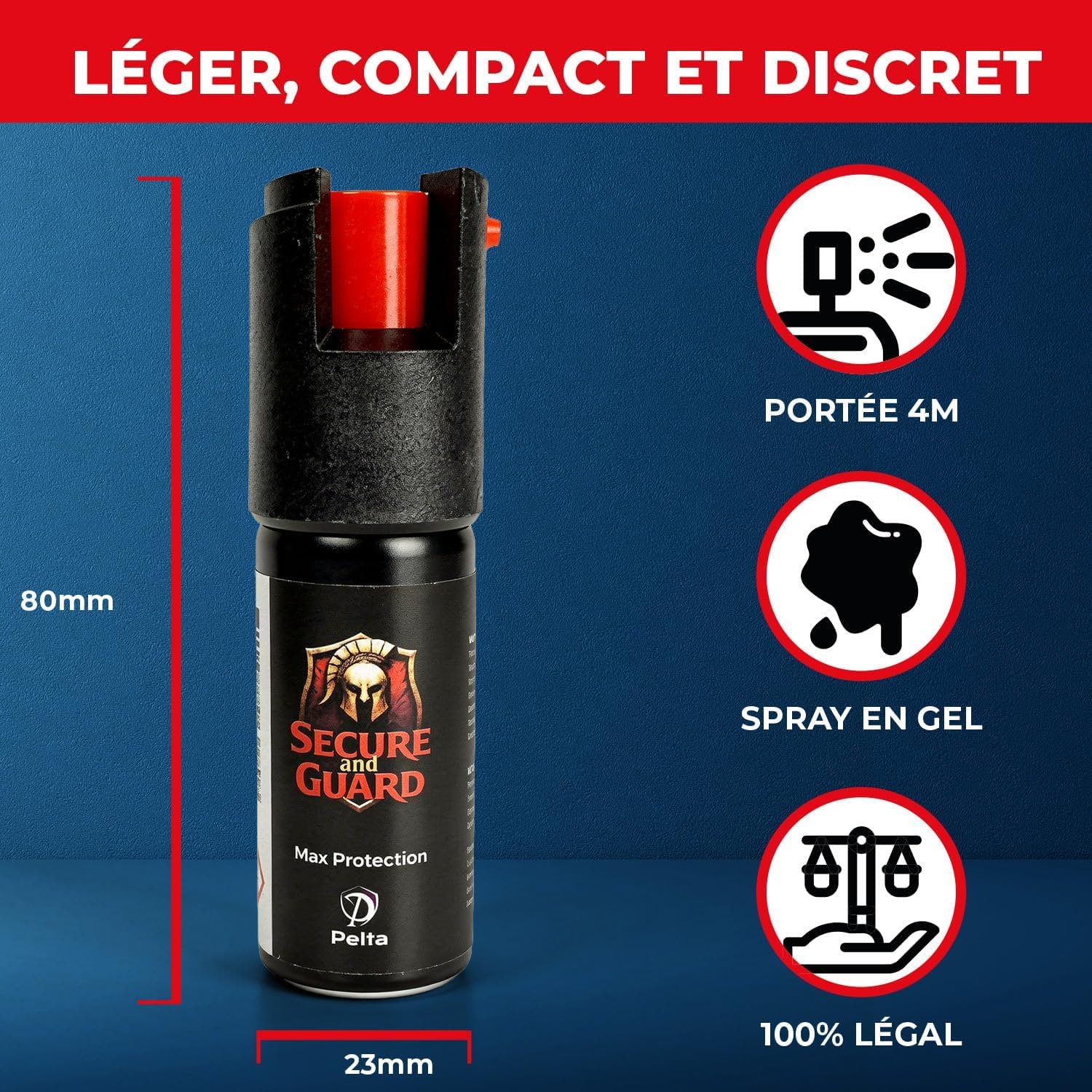 Spray de Marcado 20 ml – Secure & Guard –Ssonar- Gel de Espuma expansiva – Aplicación instantánea y dirigida – Alcance preciso hasta 4 m – para una Seguridad eficaz rápida y disuasoria