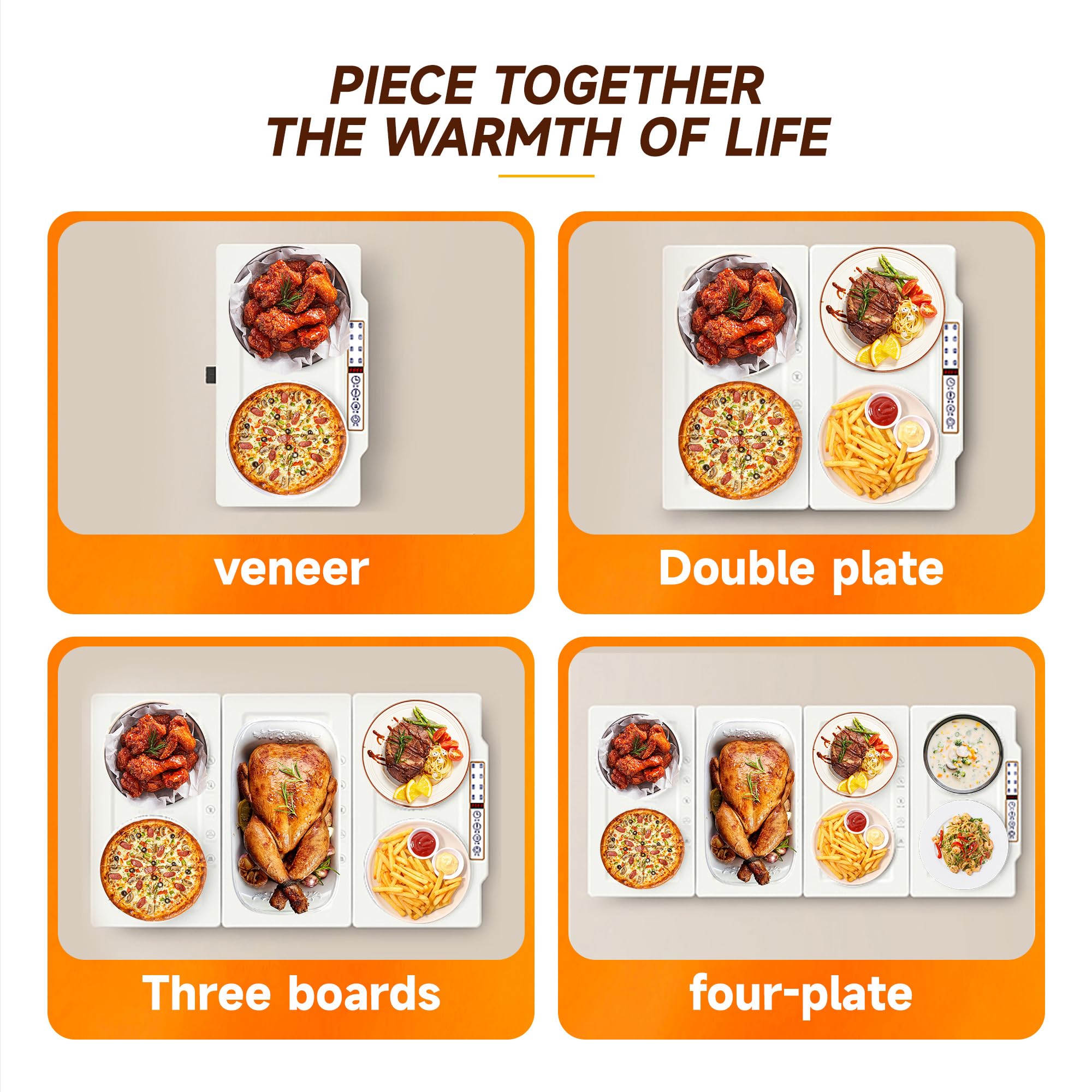 TOPRATED Large Splicing Electric Warming Tray (25x15 inch), Metal Foldable and Portable Heating Warmers Food Warming Mat for Kitchen,Parties, Buffet, Restaurant, Family dinner,Countertop — Amazon image 7