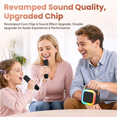 Miniatura 9 de Mini máquina de karaoke para niños y adultos, 2026, los mejores regalos de cumpleaños para niñas y niños de 3, 4, 5, 6, 7, 8 años, juguetes para