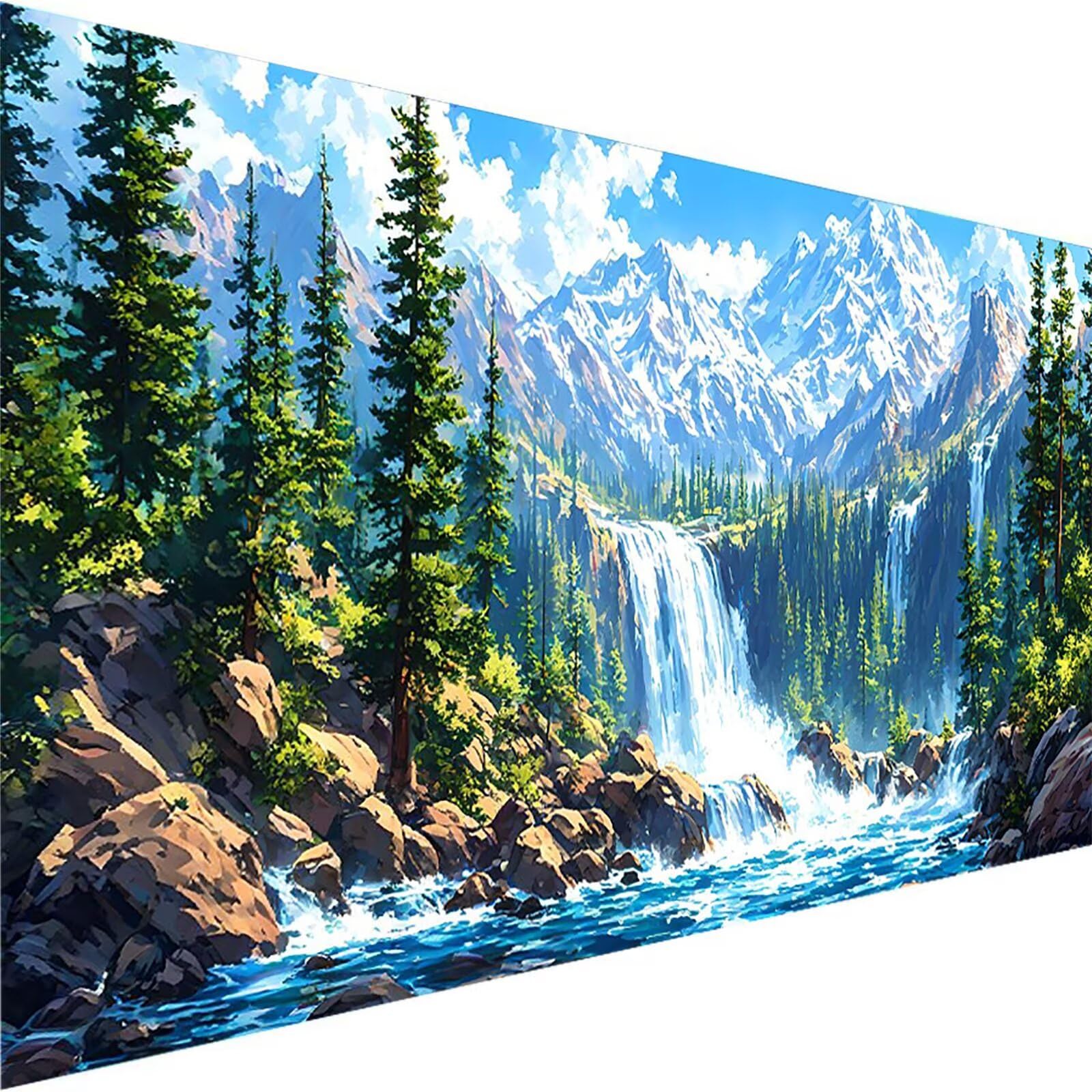 Malen nach Zahlen Kinder Fallen Malen Nach Zahlen Erwachsene, Geschenke für Mädchen Junge Bastelset Set, Malen nach Zahlen Berg | Malen nach Zahlen Ohne Rahmen, (60x120cm) Bastelset Erwachsene 2-1