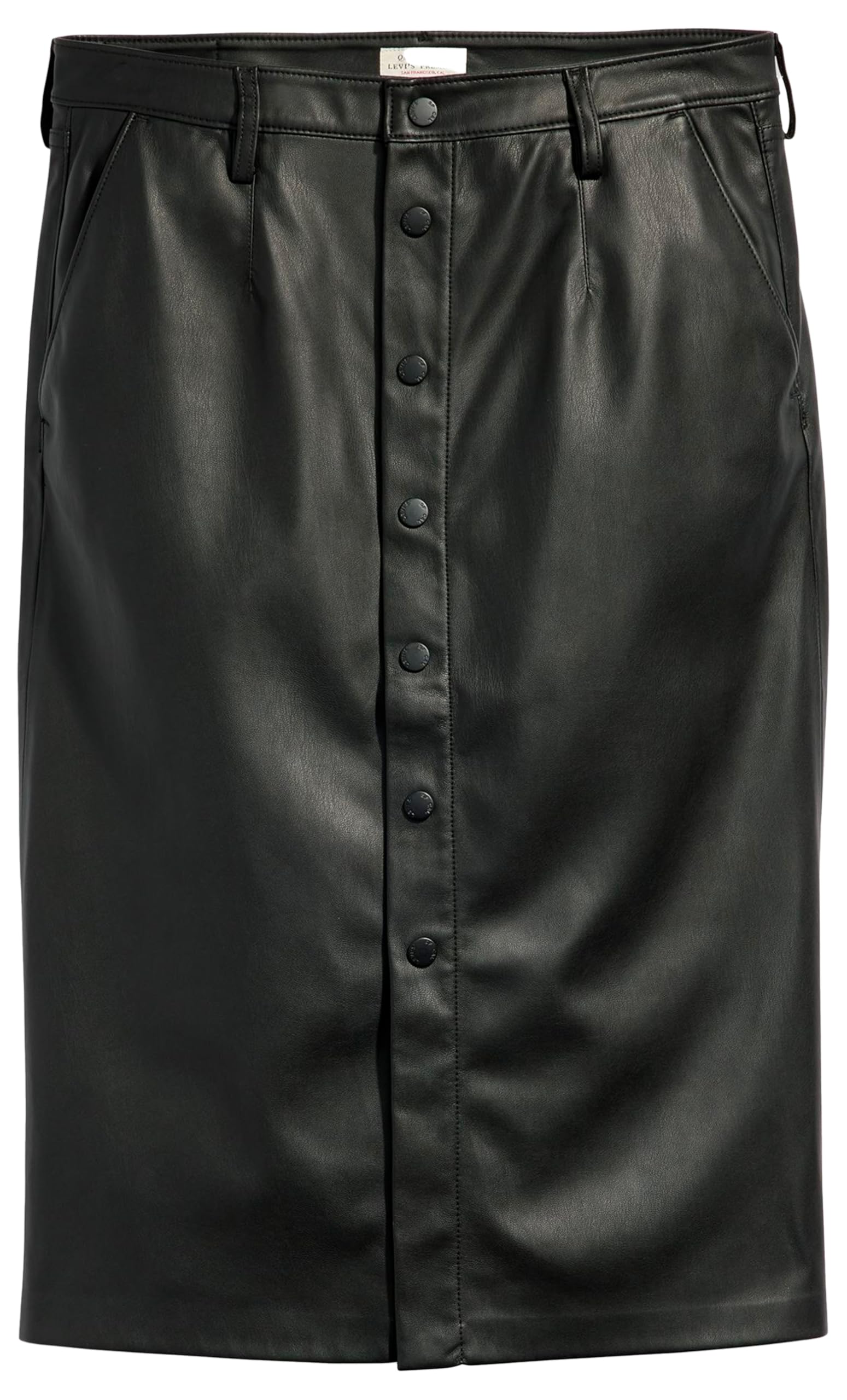 Levi's Damen Faux Leather Pencil Skrt Blacks Faux Leather Pencil SKRT Blacks