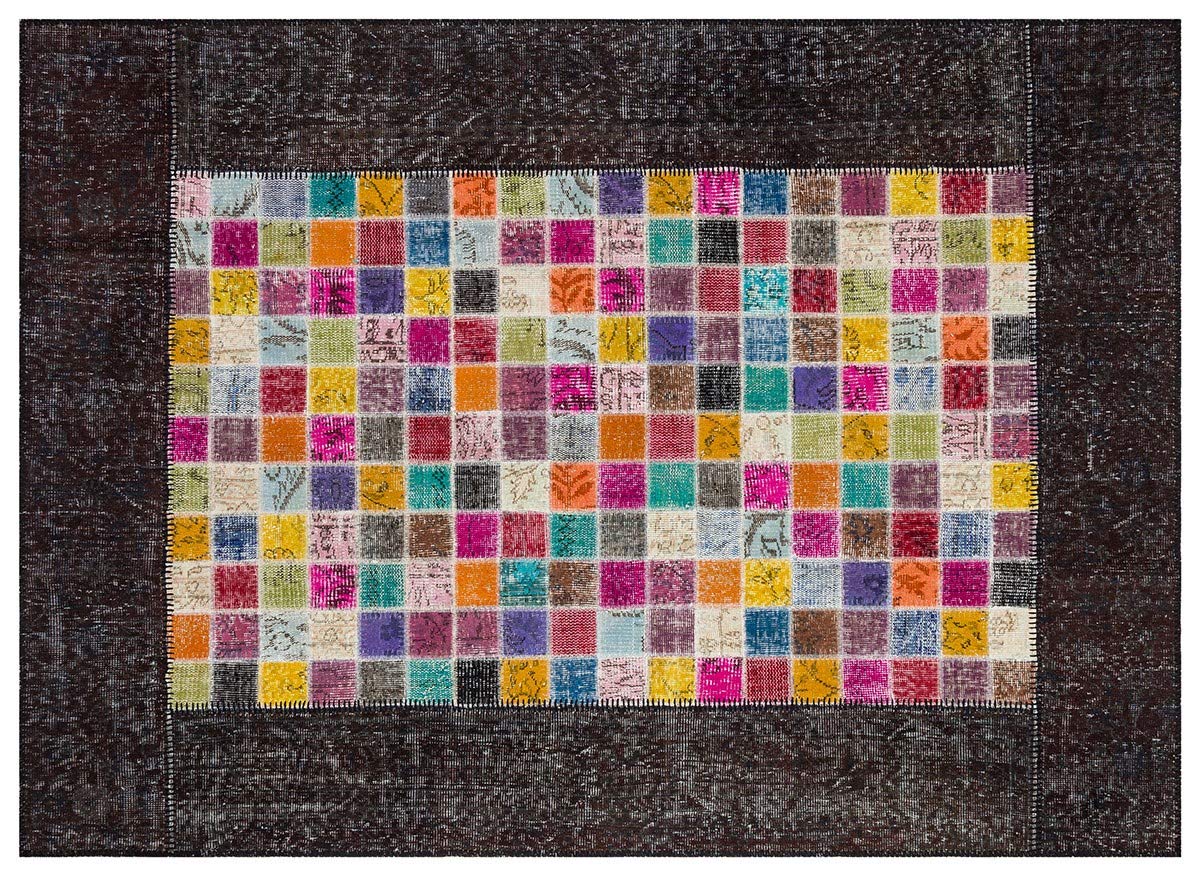 Tapis patchwork turc en laine fait main ALLMODE l'âme de l'artisanat