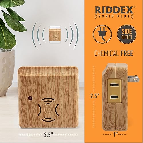 Miniatura 9 de Riddex Sonic Plus - Repelente ultrasónico de plagas, se conecta con salidas adicionales para uso en interiores, repelente de insectos, repelente de