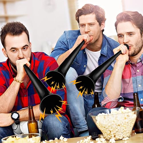 Miniatura 6 de Kathfly Vuvuzelas - Cuerno de fútbol de estadio plegable de 23.6 pulgadas, generador de ruido de estadio, sonido fuerte, bocinas deportivas de mano,