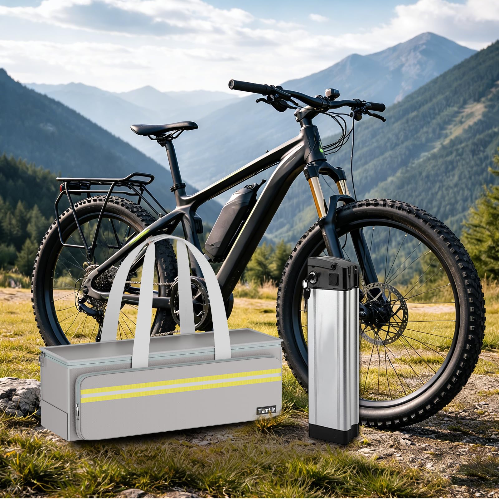 Tamfile Ebike - Custodia per batteria a 8 strati, protezione antincendio, impermeabile, anti-esplosione, protezione da Lipo, per stoccaggio, trasporto, carico