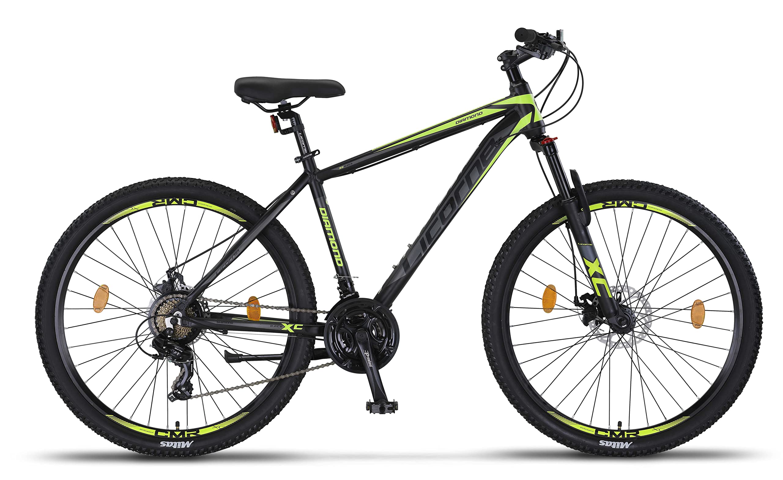 Licorne Bike - Mountain bike Diamond in alluminio, bicicletta per adolescenti, uomini e donne, cambio a 21 marce, freno a disco, forcella anteriore regolabile 26, 27,5 e 29 pollici
