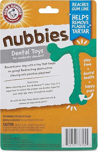 Miniatura 7 de Arm & Hammer For Pets Ora-Play T-Bone - Juguete dental masticable para perros (paquete de 2 unidades, el mejor juguete masticable para perros para