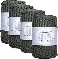 Vista 23 de Makromecity, Cordón de macramé de un solo hilo de 3 mm x 100 yardas (300 pies) Hilo de algodón azul marino de 3 mm de un solo hilo para arte