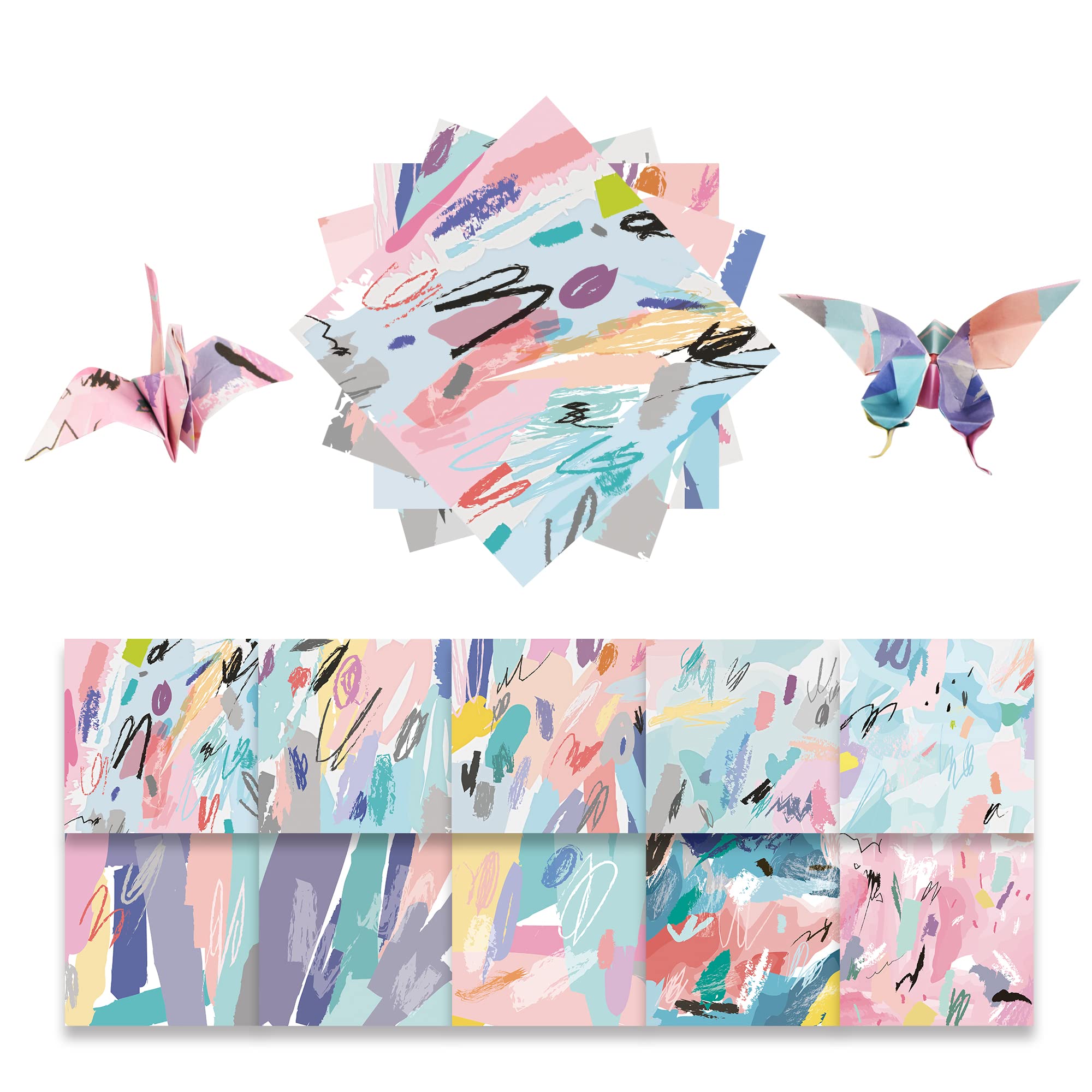 Snapklik.com : Origami Paper Kit 50 Sheets 6 Inch Square Double Sided ...