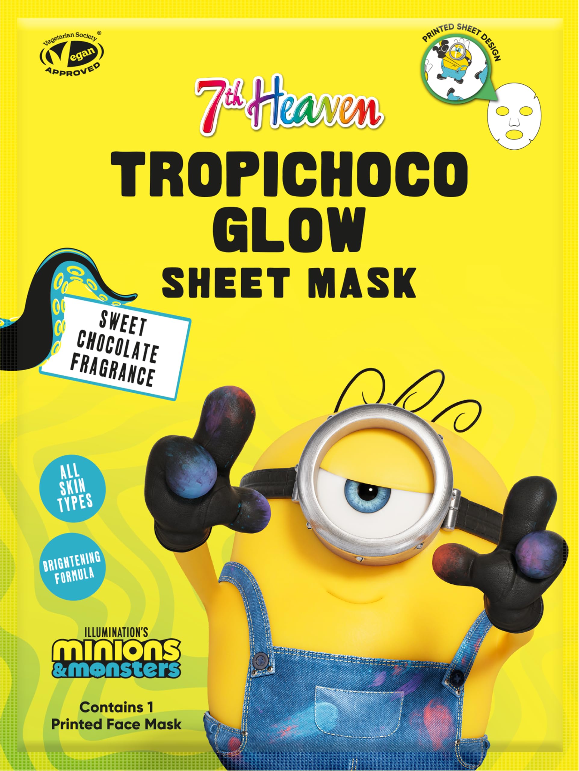 7th Heaven x Minions Tropichoco Glow Sheet Mask