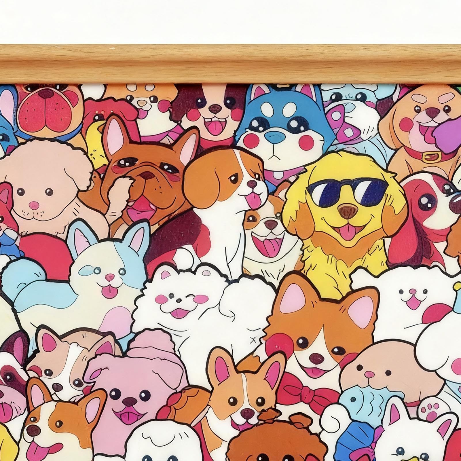 Pokoloruj Swoją Drewnianą Puzzle Ramka Z Psem Do Kolorowania | Edukacyjna Puzzle Zabawka Dla Miłośników Zwierząt Kolekcjonerów Chłopców Spotkań Rodzinnych Wieczorów Gier