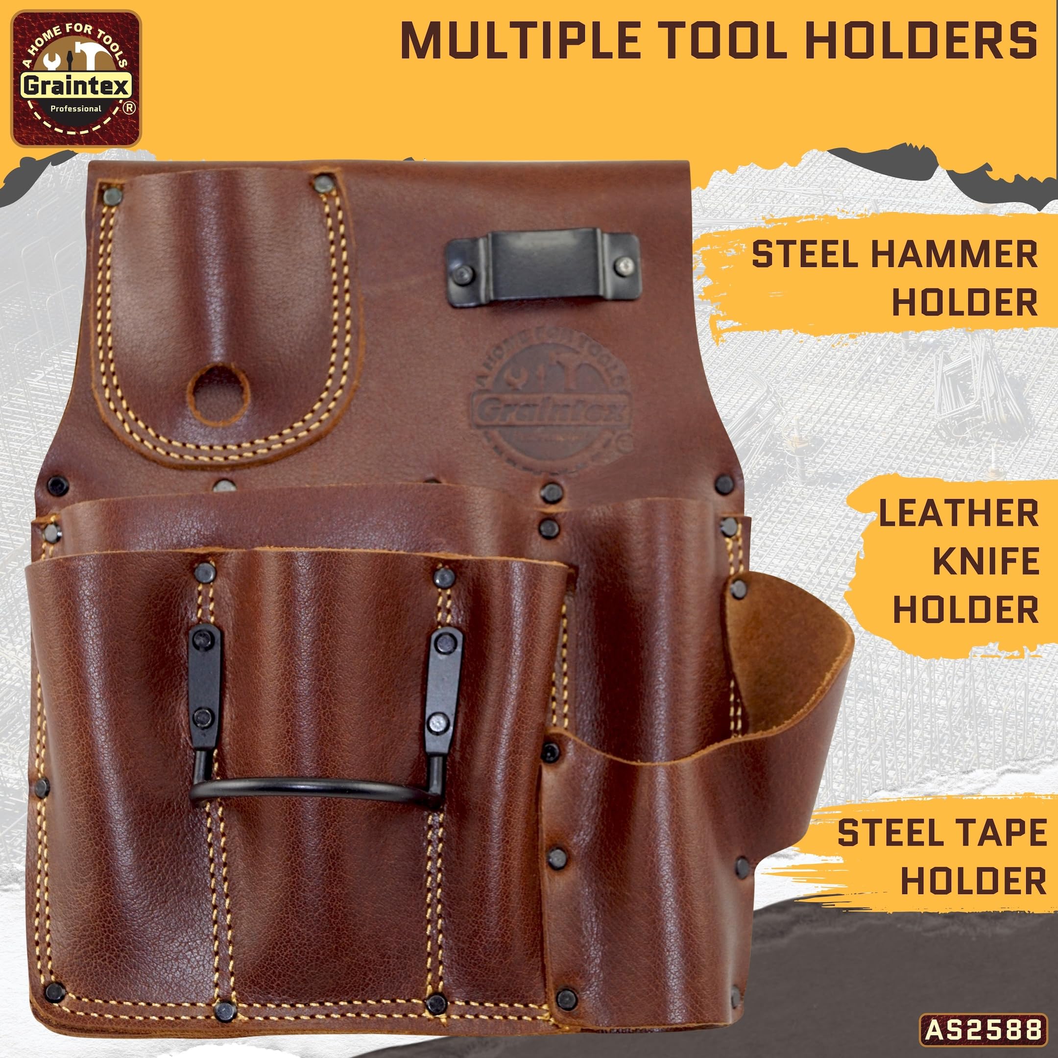 Graintex AS2588 Ambassador Series etui z płyt gipsowo-kartonowych dla leworęcznych górny licowa skóra