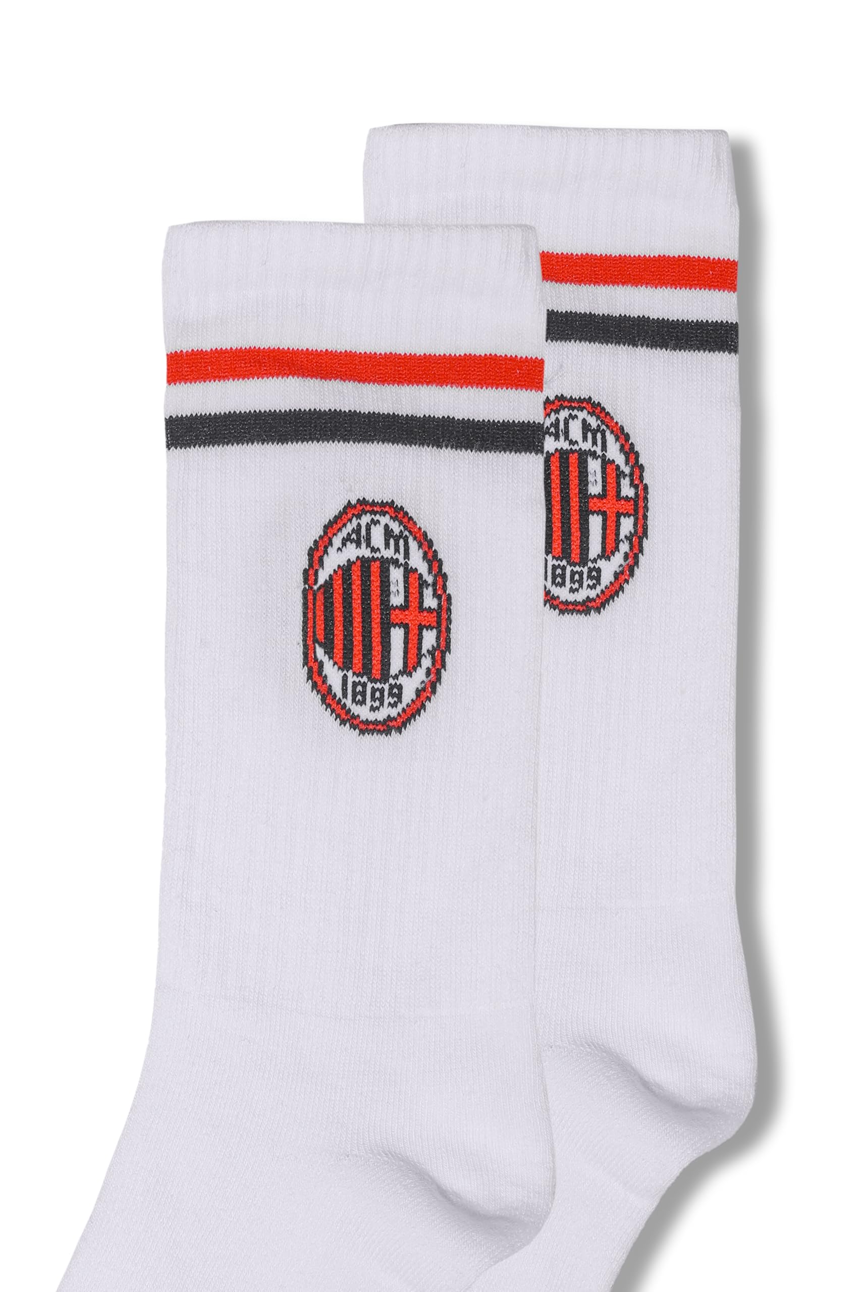 A.C. Milan, Set Calze Sport, Pacco da 2, 2 Paia di Calzini, Unisex - Adulto, Prodotto ufficiale