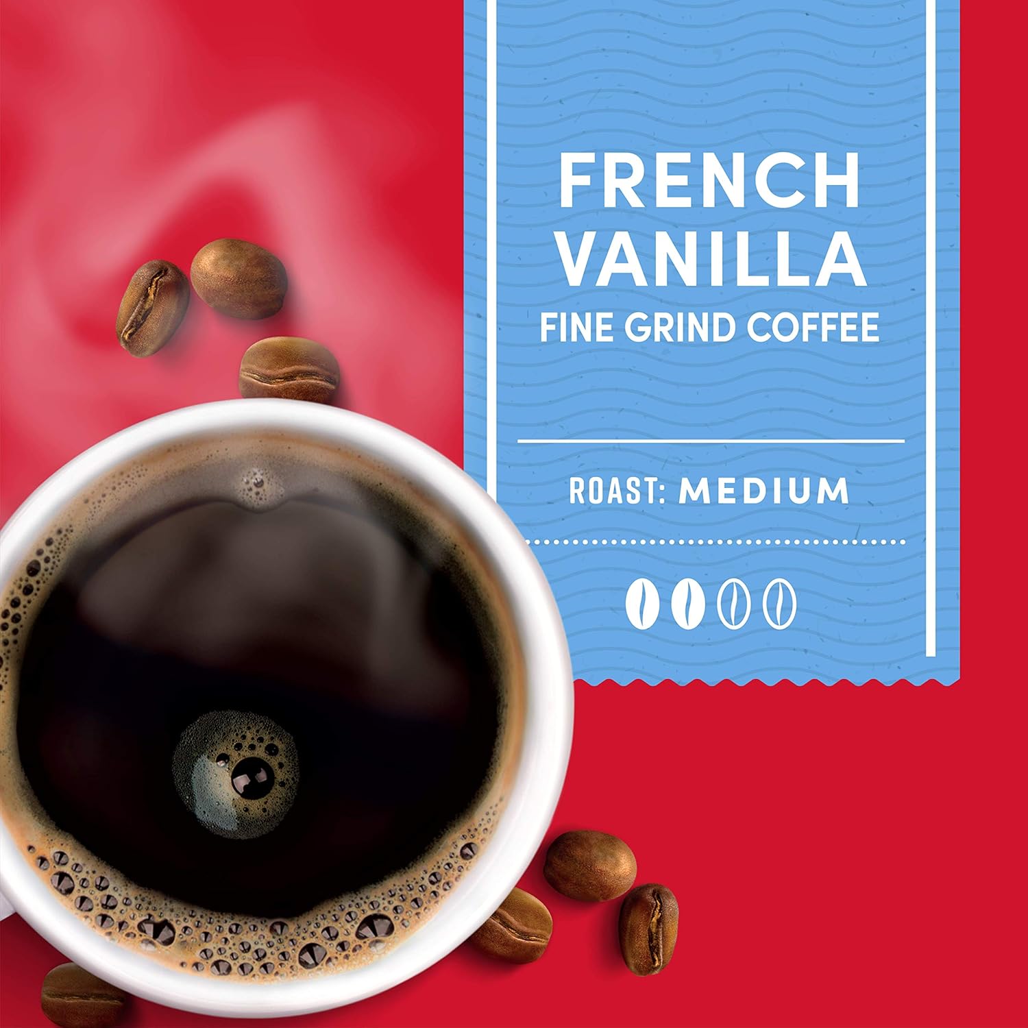 French Vanilla, Flavored Roast Ground Coffee, ly