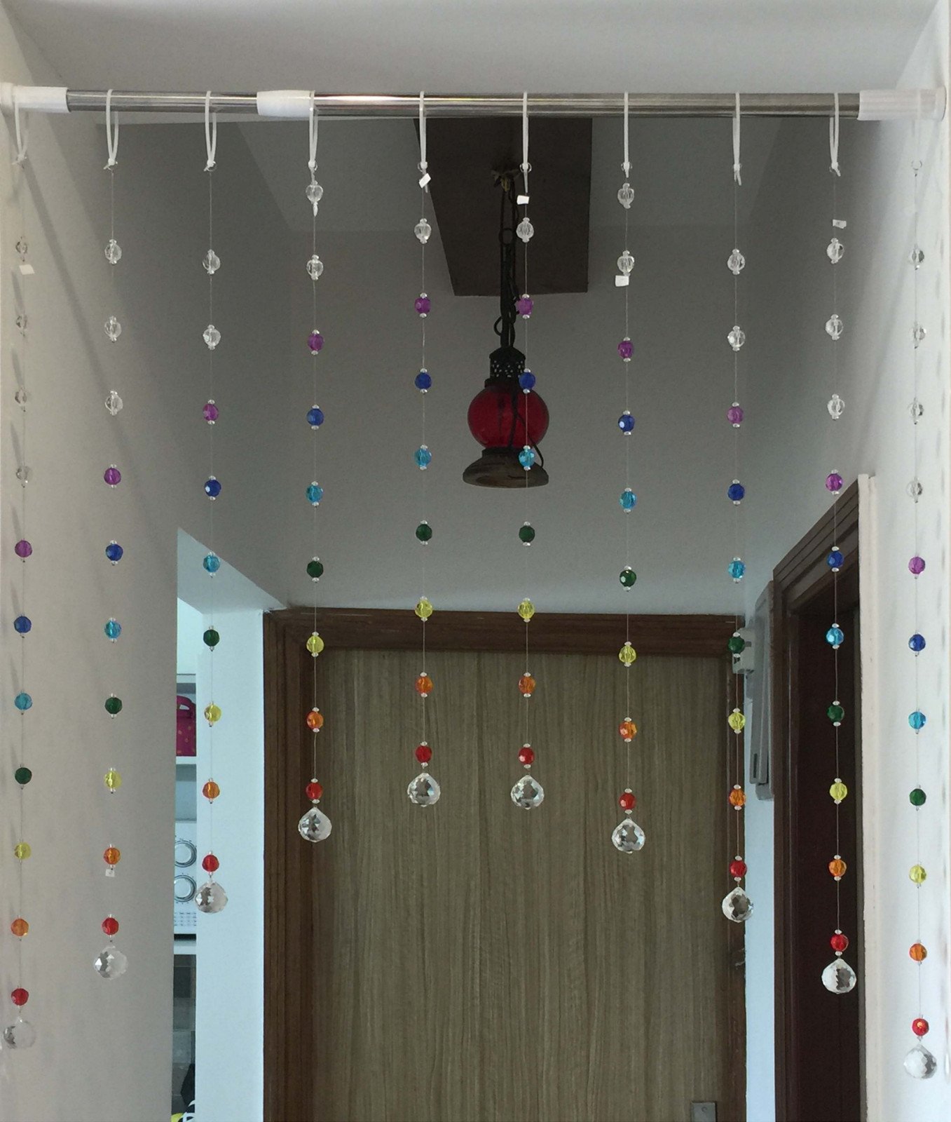 PINDIA Acrylic Bead Curtain - Multicolor Drop Curtain -2
