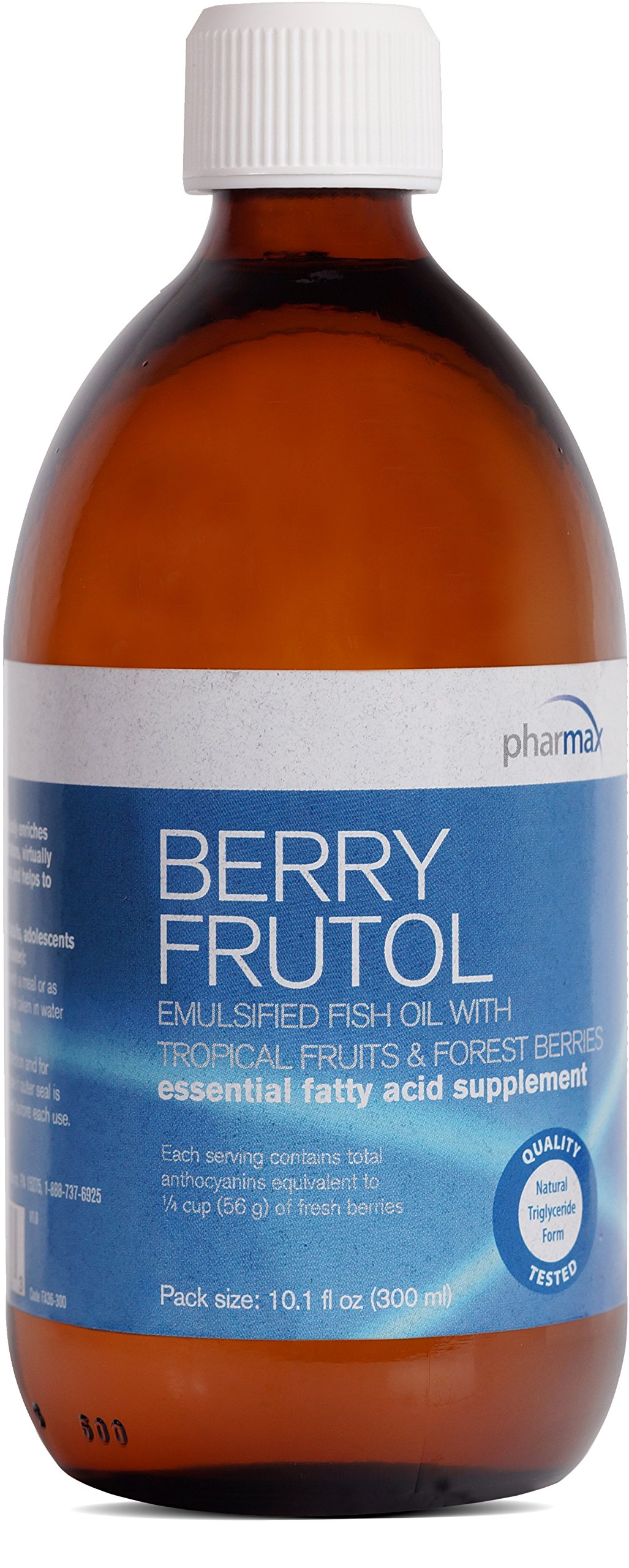 Pharmax Frutol Berry Finest Pure fish Oil Emulsified with Prebiotics, Tropical Fruits & Forest Berries - 300 ml