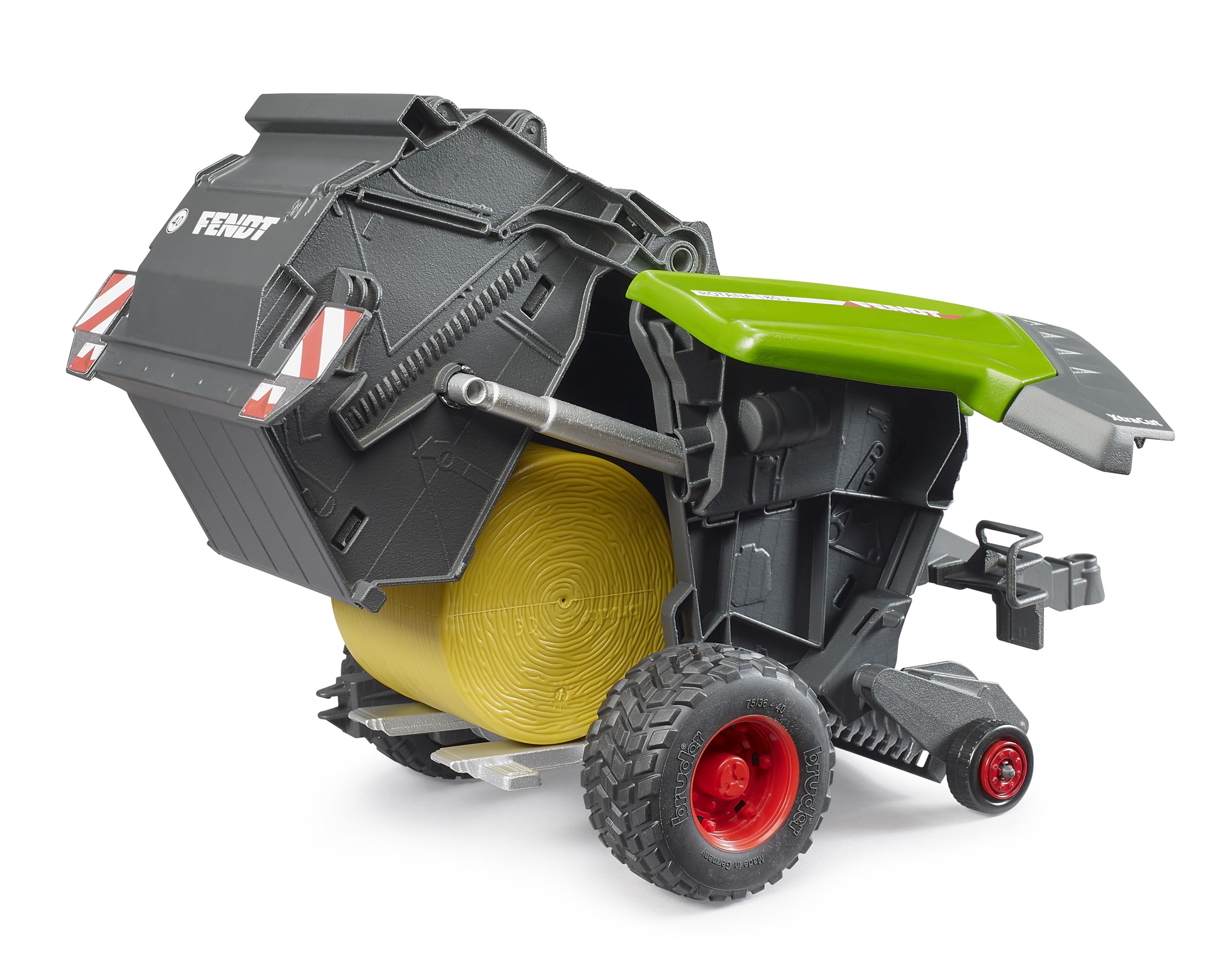 Bruder 02038 - Fendt Empacadora de pacas Redondas Rotana 180 V - Empacadora, cosechadora, Granja, Tractor, pacas de Paja