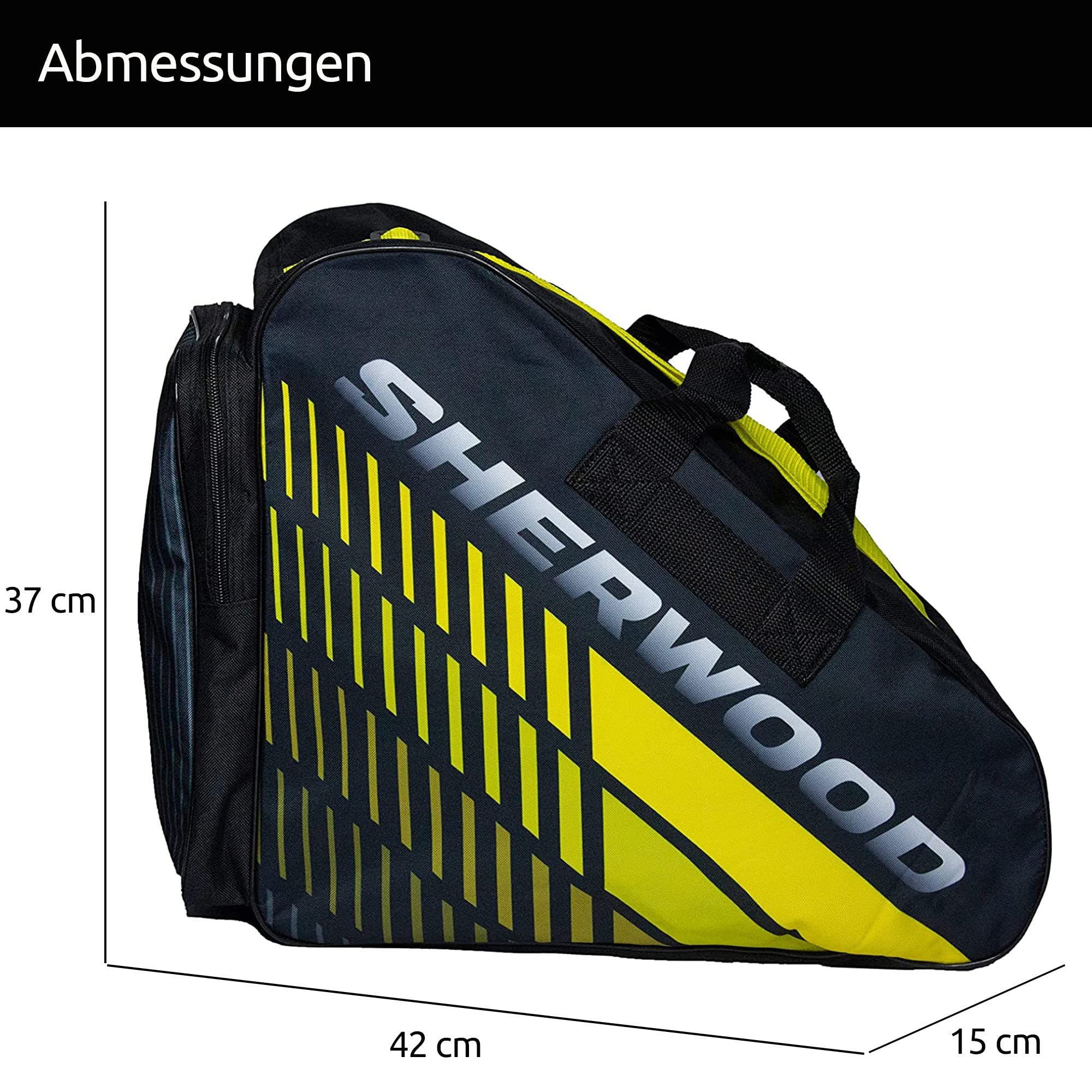Sherwood Borsa da ghiaccio per adulti e bambini, borsa da hockey su ghiaccio, ideale per pattini a rotelle e pattinaggio su ghiaccio (giallo)
