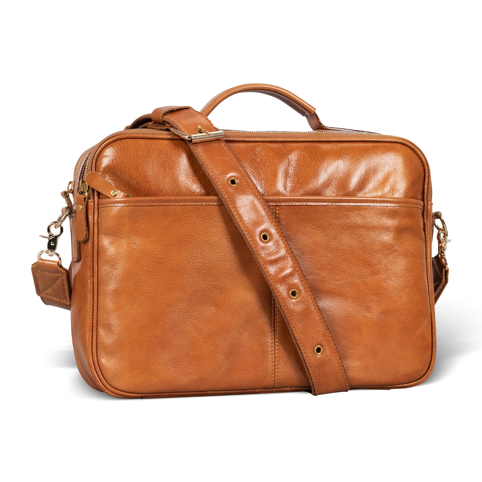 cpnvwa Leather Crossbody Bag - Retro Style Camera Messenger Bag with Contrasting Striped Strap