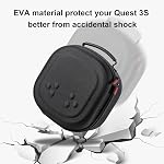 Hard Carrying Case for Meta Quest 3S, VR Gaming Headset and Touch Controllers Accessories Travel Case, Small Hard Shell Storage Case for Oculus Quest 3S/Quest 3/Vision Pro, Black