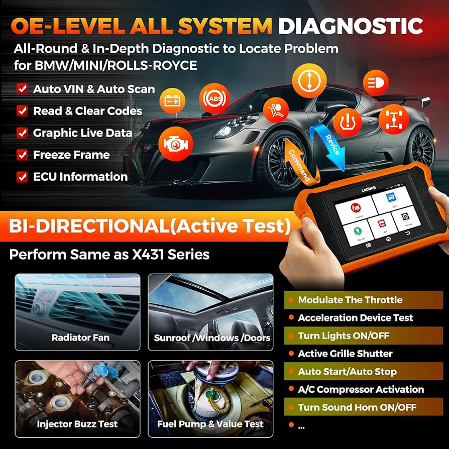 Amazon.co.jp: LAUNCH CRE BMW obd2 診断機 日本語 全システム診断