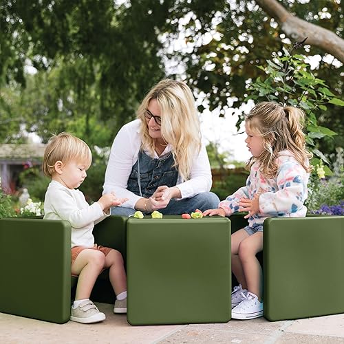 Miniatura 10 de ECR4Kids Tri-Me Silla cúbica 3 en 1, Muebles para niños, Verde cazador