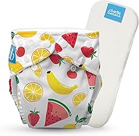 Vista 40 de Charlie Banana Pañales de tela, reutilizables, lavables, ajustables, talla única, para bebés y niños pequeños, con inserto absorbente, rayas