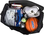 40 Liter, 22 Inch Duffle Bags for Women, Men, Travel Heavy Duty with Shoulder Strap (Black)