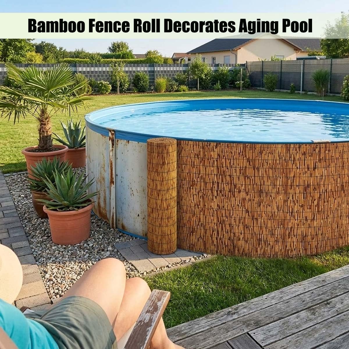 Cañizo de Bambú y Caña Pelada para Ocultación de Balcón, Rollo de valla de Cerramiento Natural Exterior, Malla de Privacidad para Terraza y Jardín 50/60/80/120/160cm(marrón,180x60cm)