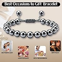 Vista 411 de Amazing Gemstone Crystal Bracelet for Women Men's Gifts - Protection Healing Crystal Bracelet - 8mm Gemstone Beaded Adjustable Bracelet Pulseras