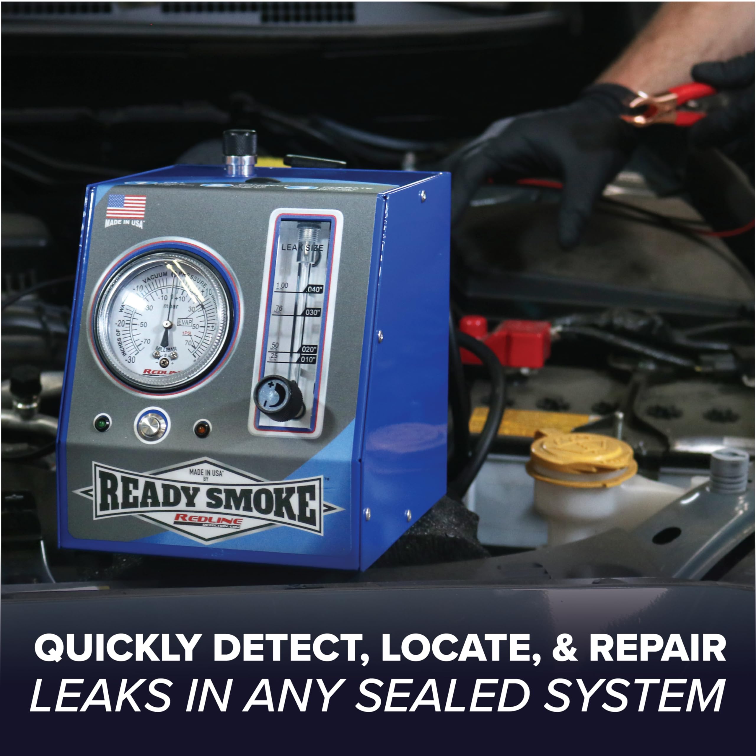Redline Detection ReadySmoke™ 95-0400 Automotive Shop Equipment for Diagnosing Low Pressure leaks for Intake, Exhaust, and Other EVAP leaks
