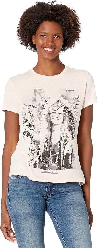 Crew Neck Janis Joplin Graphic Tee 