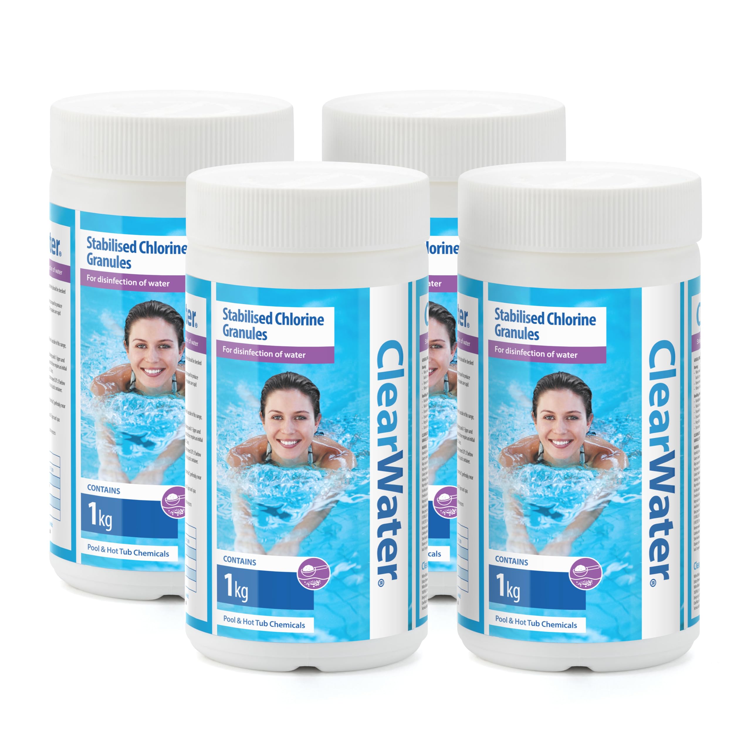 Clearwater Chlorine Granules for Hot Tub Spa and Swimming Pool Water Treatment for Rapid Disinfecting and Cleaning, 1 kg — view 5
