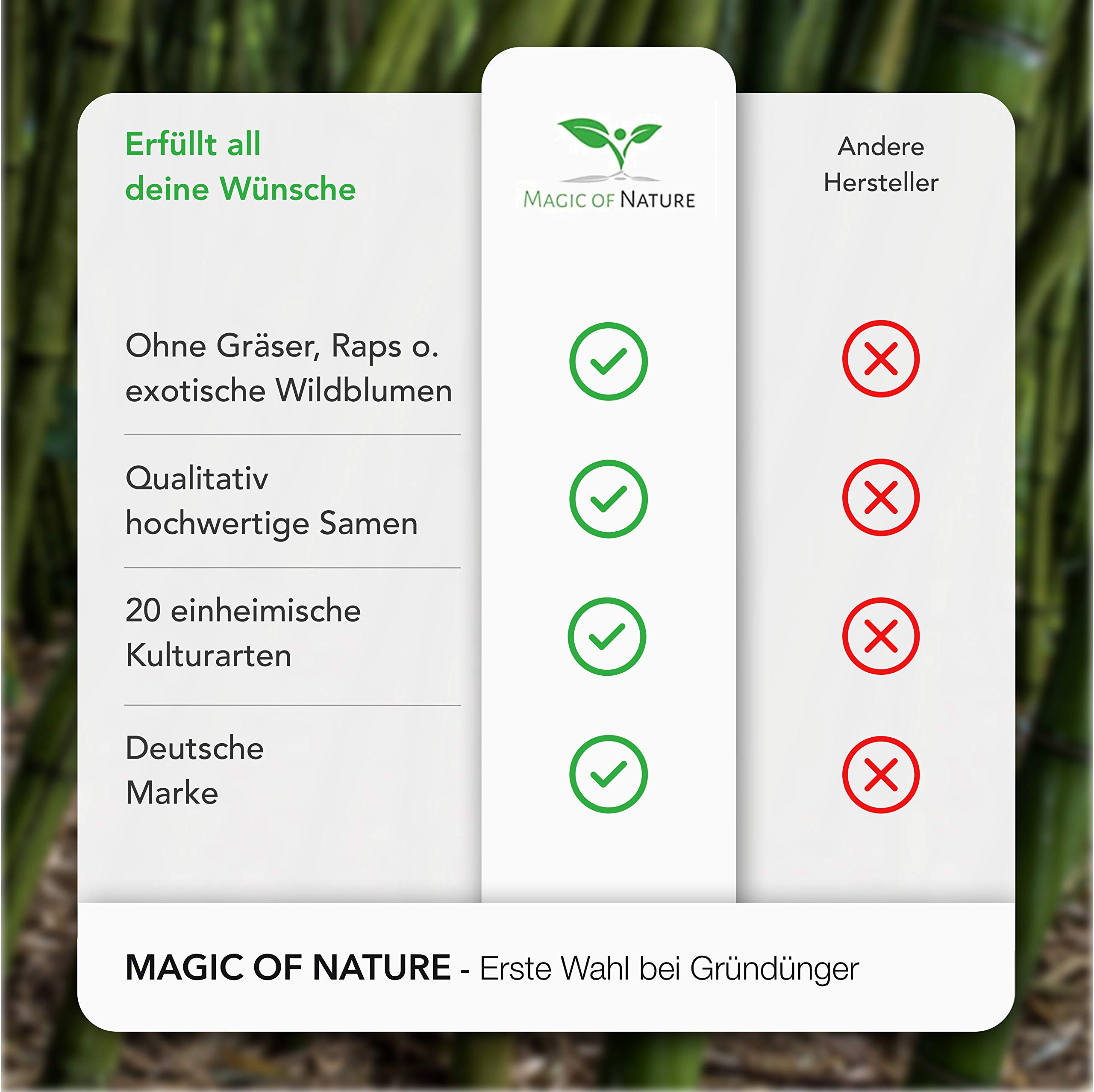 Magic Of Nature Blumensamen 800g - Bienenweide Für 150-250m² Mit 20 Einheimischen Arten