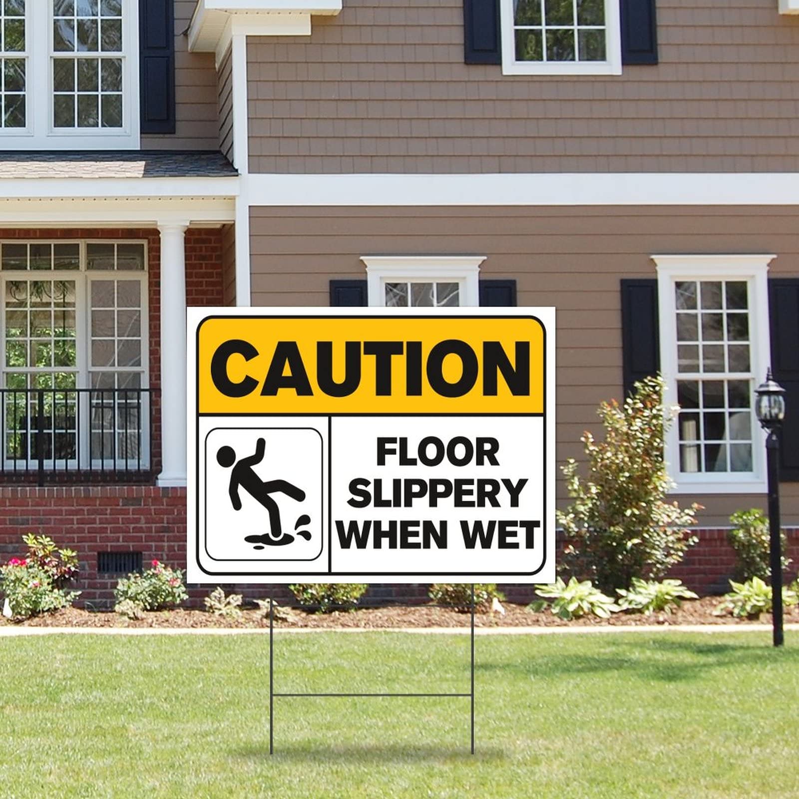 Amazon.com : Caution Floor Slippery When Wet Yard Signs Caution