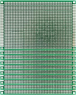 Eagles 10PCS 8x12 cm Double Sided PCB Board,Tinned Prototype Diy Universal FR4 Printed Circuit PCB Board Protoboard pcb kit Compatible with Arduino Kits