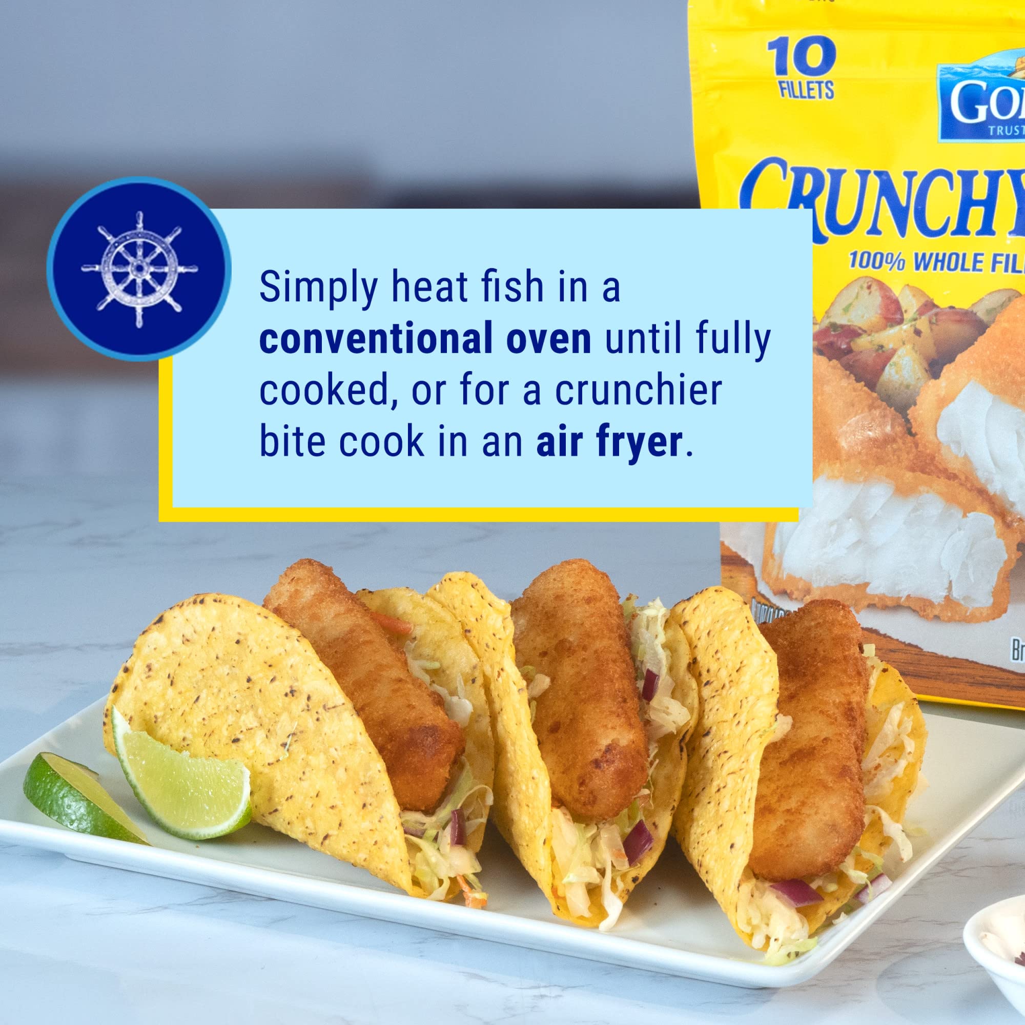 Gortons Crunchy Breaded Fish Fillets 19 oz Frozen — view 5