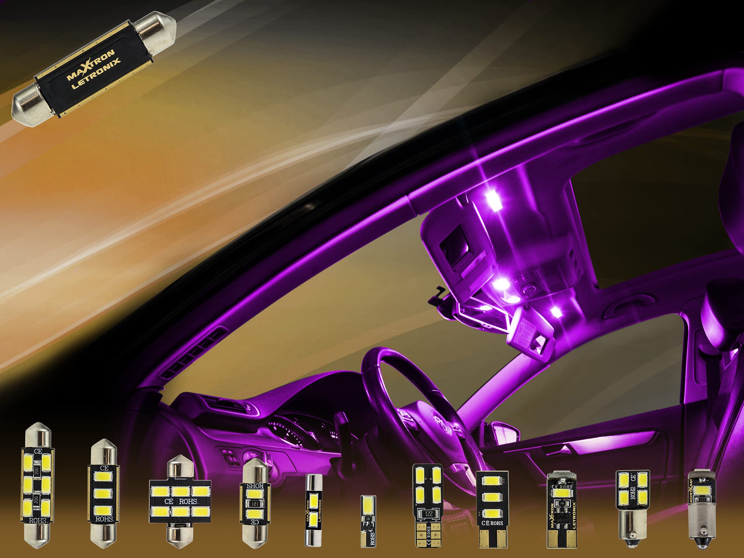 MaXtron interieurverlichtingsset voor auto S2000 6000 K koud wit