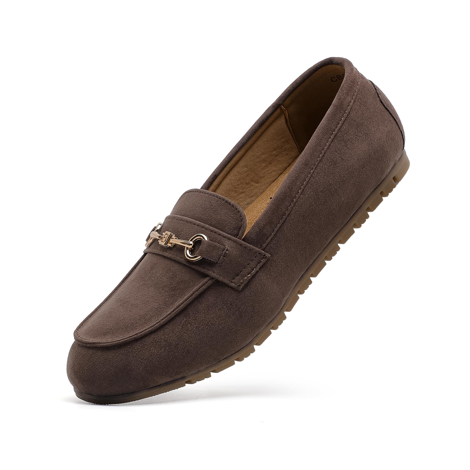 COOL COSER C Women's Wide Loafers Casual Slip on Flat Shoes Women's Comfort Penny Loafers with Arch Support Women Dressy Moccasins