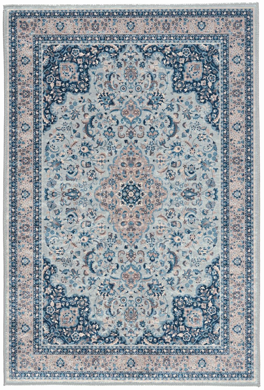 Linon Emerald Manchester Blue/Ivory 2'2" X 3'2"