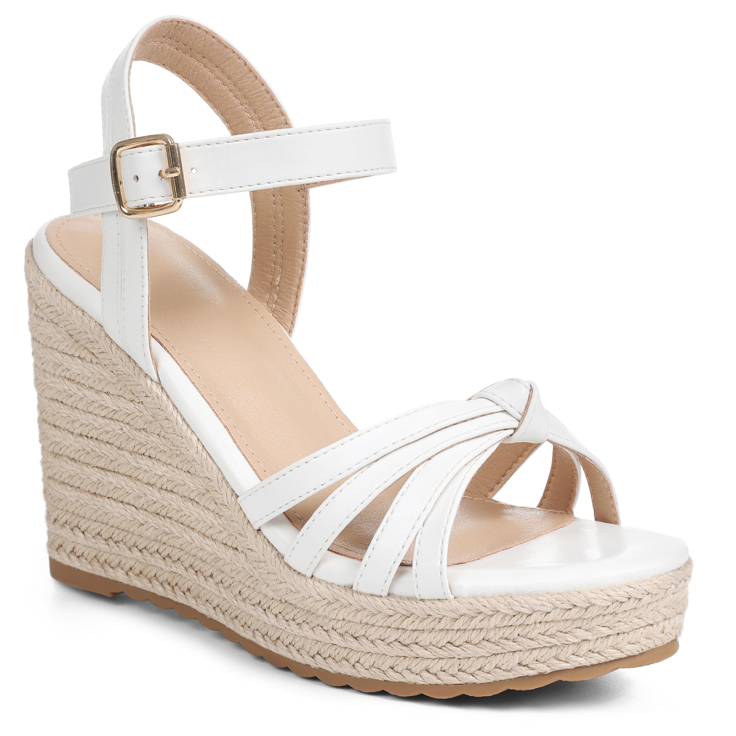 mikarka Sandals for Women 2025: Comfortable Wedge Platform Sandals Women - Braided Espadrilles for Women Ankle Strap Open Toe Wedges Heels Beach Sandals Summer Shoes: mikarka Sandals for Women, Platform Ankle Strap Womens Sandals Open Toe Espadrille Wedge Sandals for Women Concise Casual Summer Womens Shoes