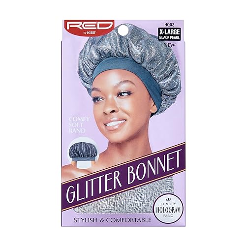 Miniatura 3 de Red by Kiss Glitter Bonnet Premium Quality Sleeping Hair Bonnet Hair Cap