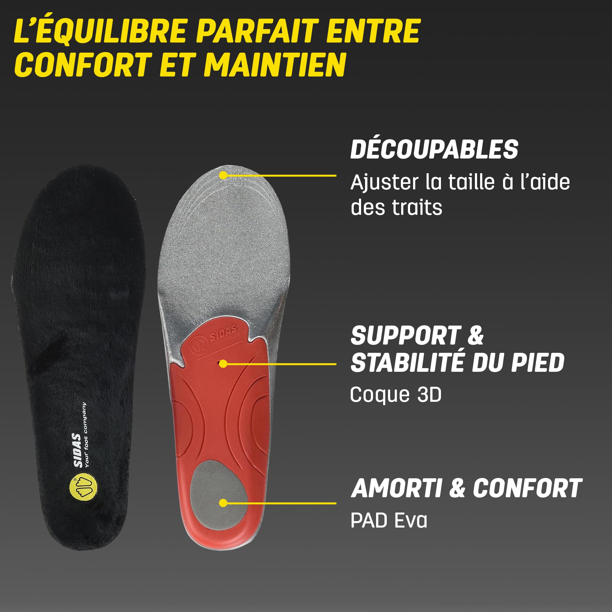 Sidas Insulated 3D Winter Semelle de Ski Mixte Adulte