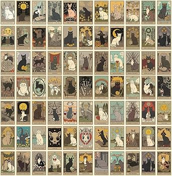 Amazon.co.jp: キャット タロットカード ステッカー 78枚セット