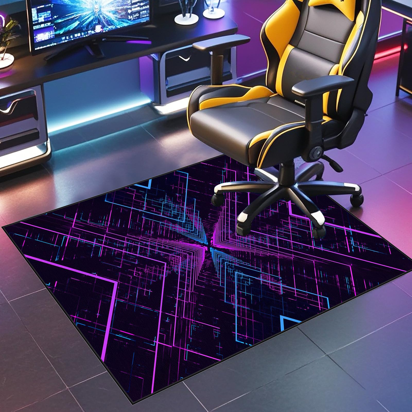 Jaevkwzy Color - 100 Office Gaming Chair Mat For Hardwood Floor Carpet Chair Mats Office Floor Protector Mat For Desk Chair Easy Glide 80 X 120 Cm Non Slip Computer Desk Chair Mat For Wood And Tile Floors