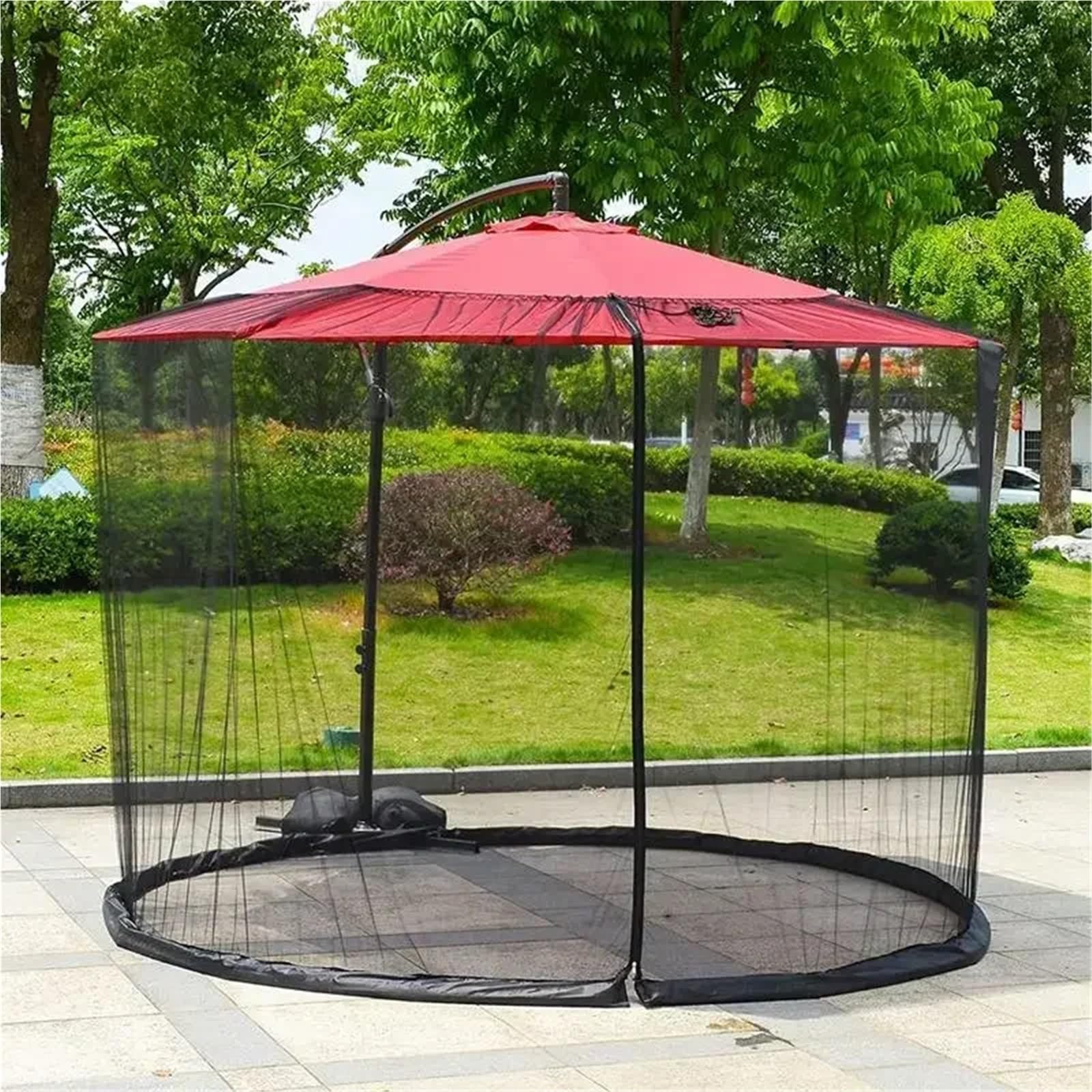 Zanzariera a Ombrello Rotonda da Appendere al Patio, for ombrellone da Letto, baldacchino for Porta, zanzariera for Il Controllo delle zanzare Zanzariera Gazebo(380x240cm)